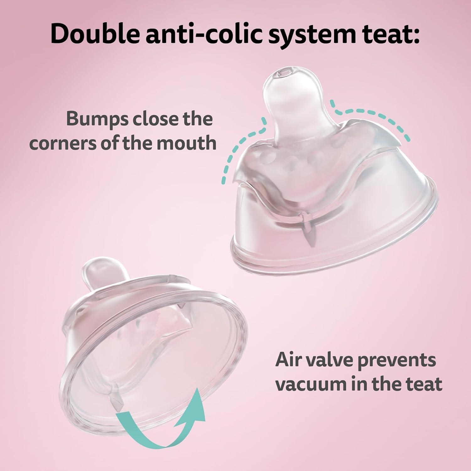 image:imageHerobility AntiColic Baby Bottles 5 fl oz 140 ml Pack of 3 Newborn Baby Bottles Slow Flow Plastic Bottles BreastShaped Teat for Breastfed Babies Small Baby Bottles Swedish Design PurpleA4 Black Dark Green Iron Blue Grey