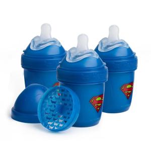 image:imageHerobility AntiColic Baby Bottles 85 fl oz240ml  Pack of 3 Plastic Baby Bottles Medium Flow Plastic Bottles BreastShaped Teat for Breastfed Babies Small Baby Bottles Swedish Design SupermanSuperman