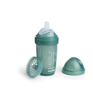 image:imageHerobility Double AntiColic Baby Bottle  AwardWinning Hero Baby Bottles  Soft Breast Like Teat Easy Mixing Lid amp Net  Safe amp Environment Friendly Materials  240ml85 fl oz Dusky Green